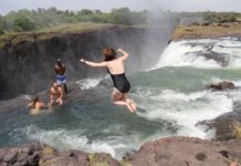 A dip on the edge of the abyss